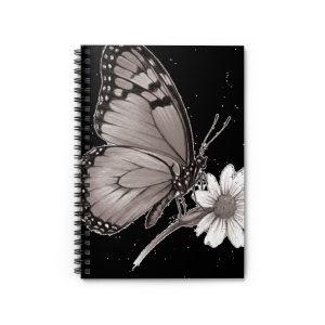 🌙 Monochrome Butterfly Notebook