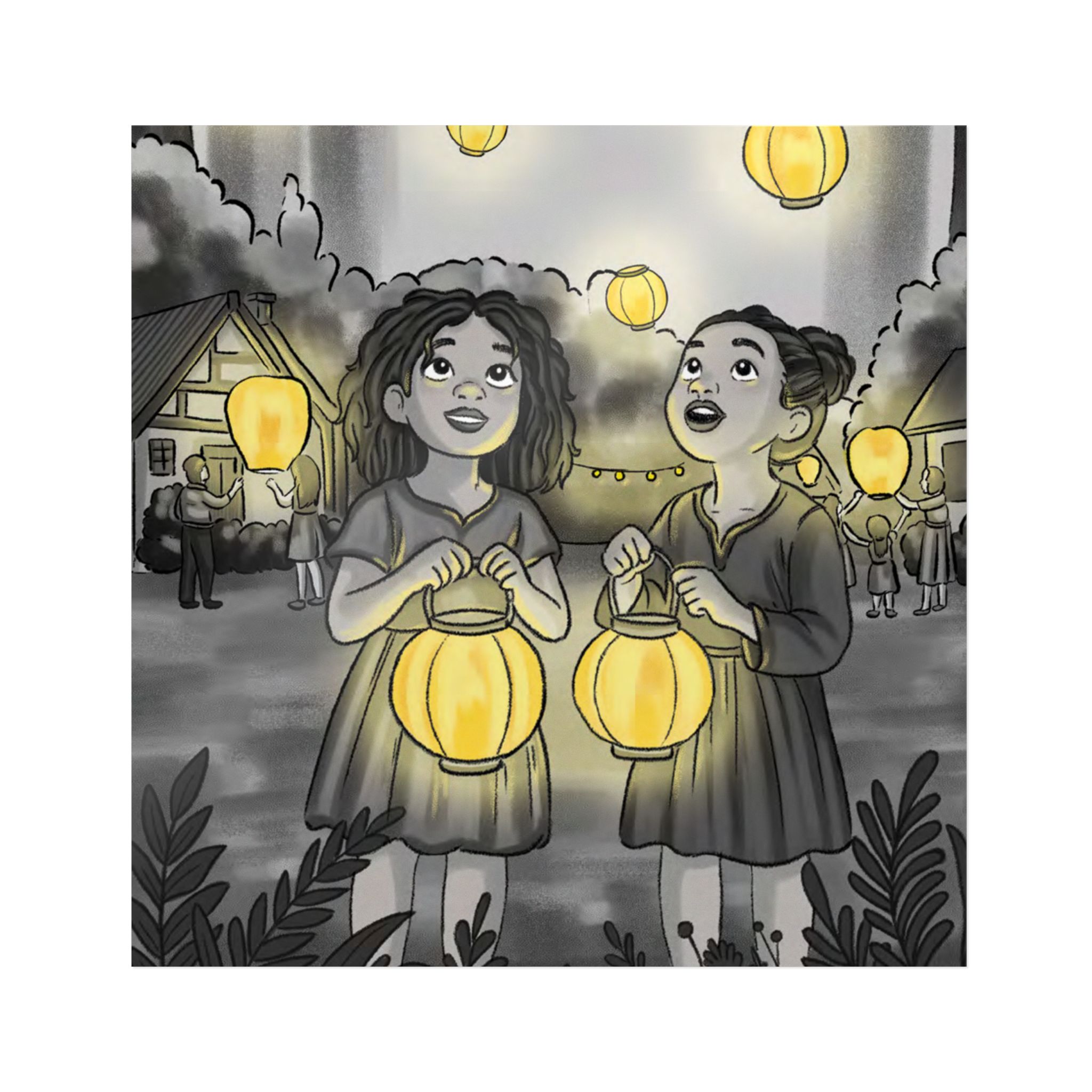 🌿 Lantern Festival Sticker